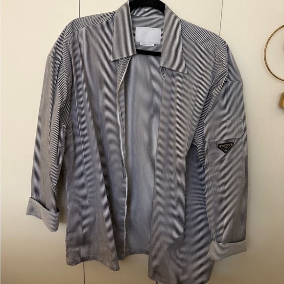 NEVER WORN Prada Men’s Striped Zip Up - Picture 1 of 6